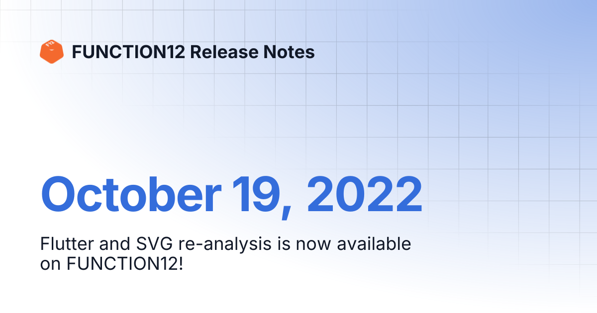 October 19, 2022 | FUNCTION12 Release Notes